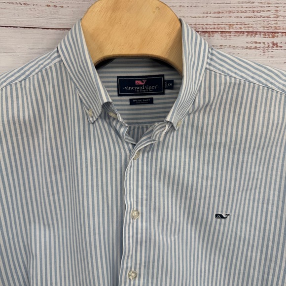Vineyard Vines Whale Shirt Mens 2XL Striped Button Down Long Sleeve - Picture 2 of 7